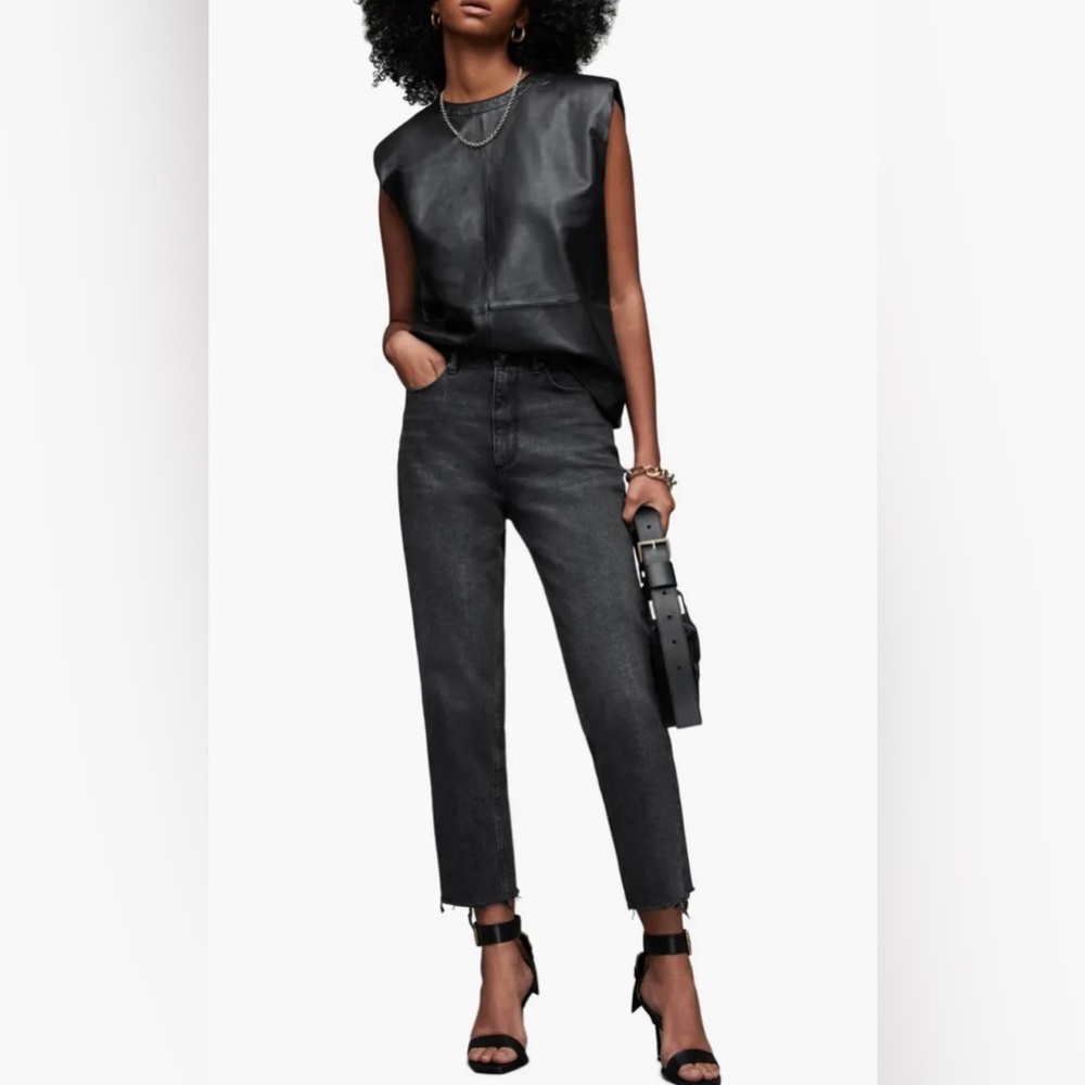 All Saints Rali Raw Hem Straight Leg Jeans